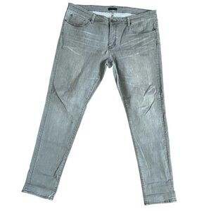 Uniqlo Jeans Men Skinny Tapered Ultra Stretch Low Rise 40x34 Hipster Casual Tall